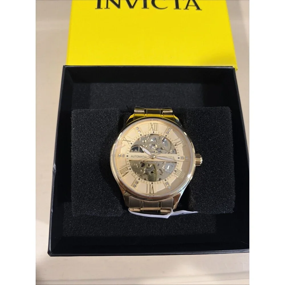 Invicta Objet D Art Automatic Men's Watch w/ Skeleton Dial - 40mm, Gold (69115)